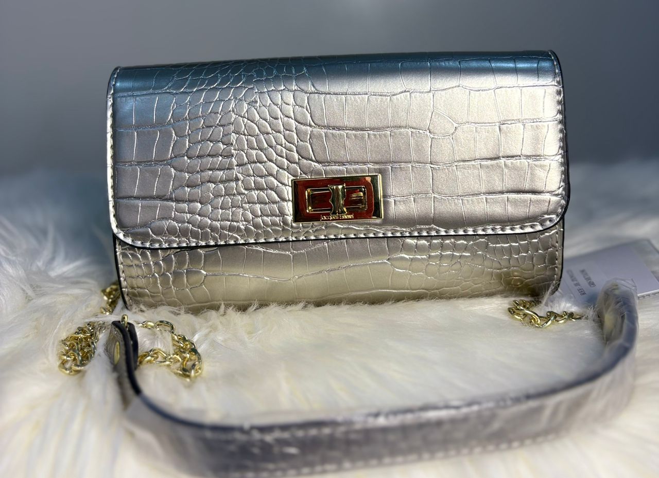 Mini Sac Bandoulière Croco Chaîne Dorée – 4 Coloris