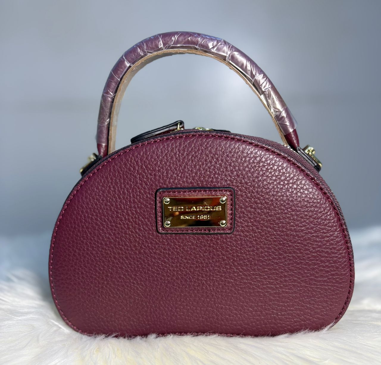 Mini Sac à Main Demi-Lune Ted Lapidus – SimiliCuir Grainé