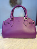 Sac à Main en Cuir Grainé – Violet Prune