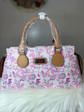 Sac à Main Ted Lapidus Floral Rose & Blanc – Élégant et Chic
