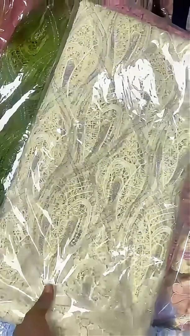 Tissu Dentelle Brodée de Luxe – Disponible en Plusieurs Coloris