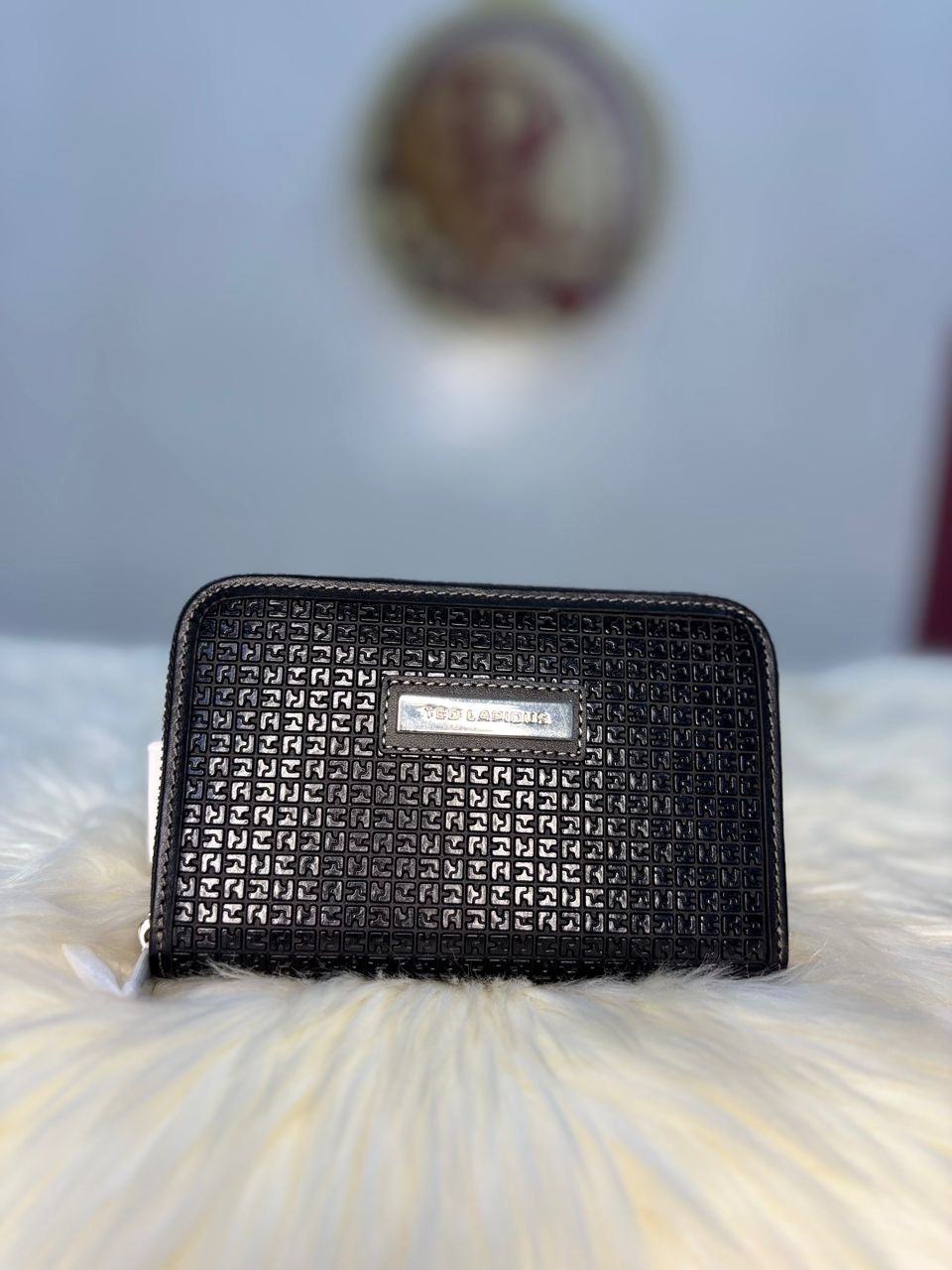 Portefeuille Zippé Ted Lapidus – Monogramme Bicolore