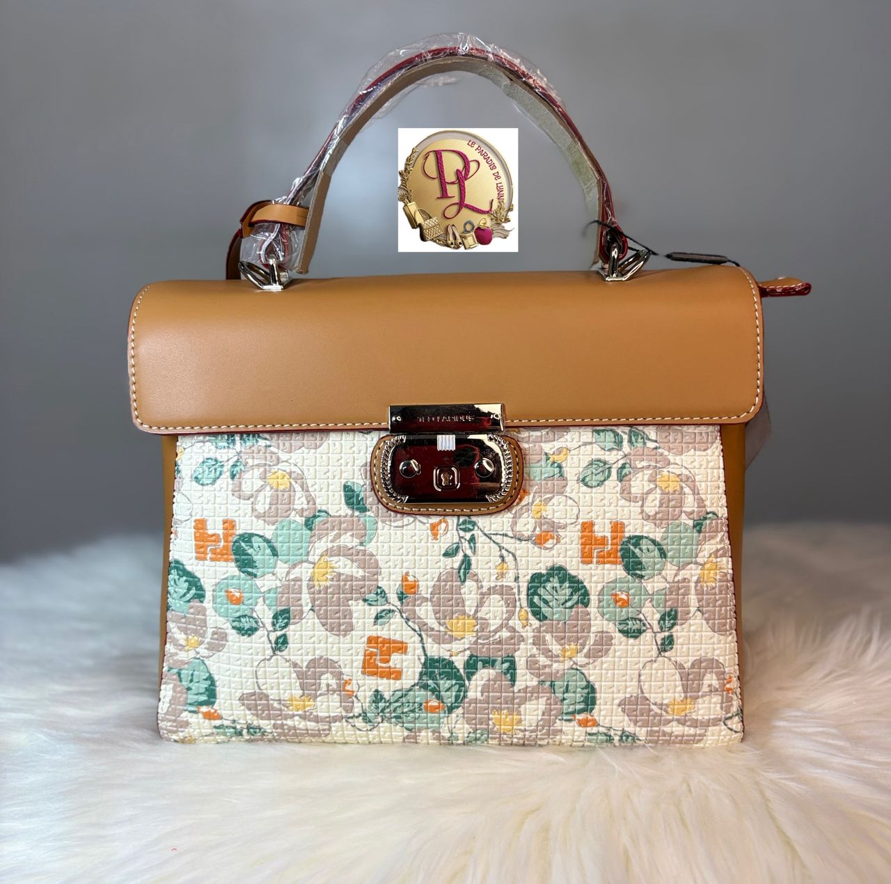 Sac à Main Bicolore Monogramme Ted Lapidus